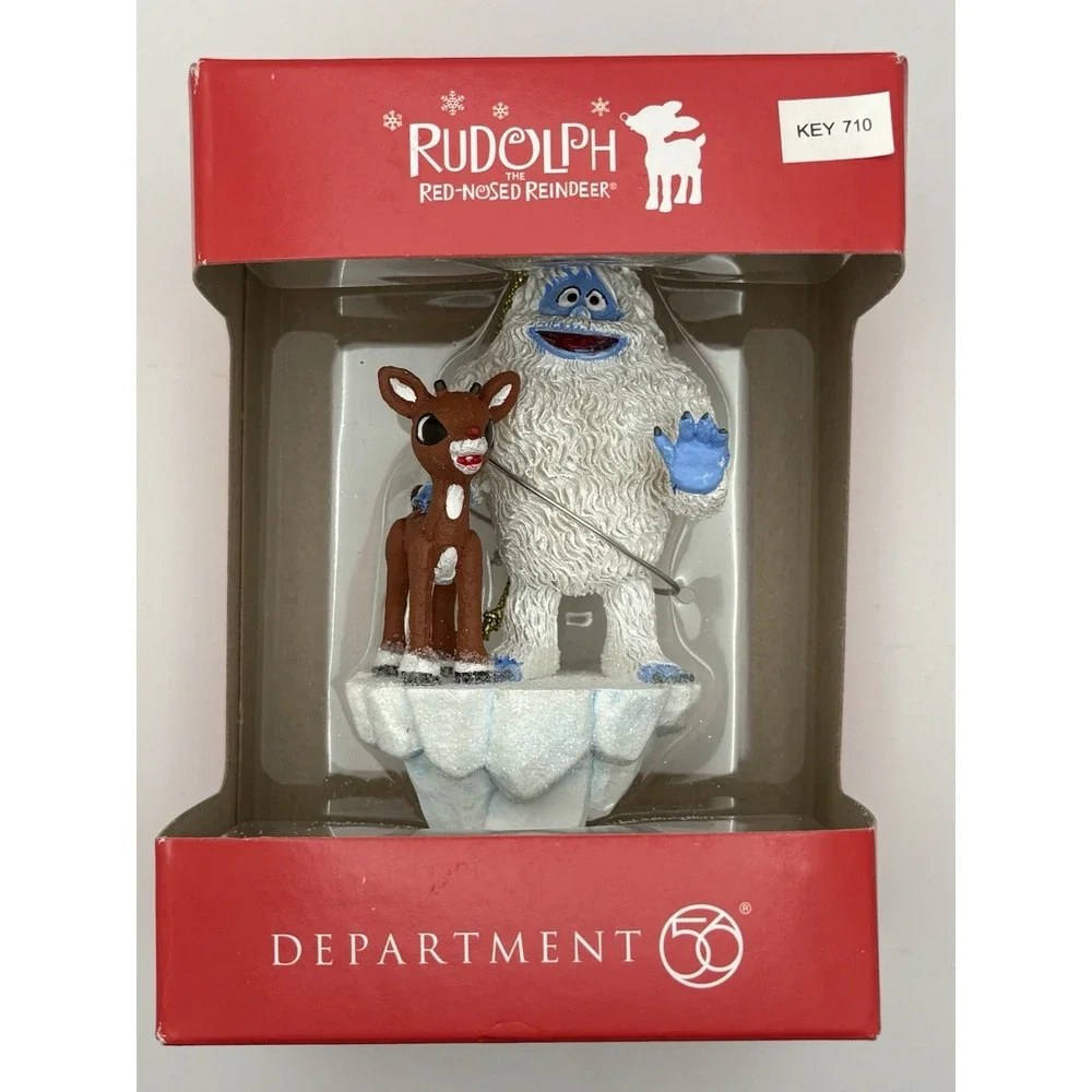Dept 56 Rudolph the Red-Nosed Reindeer and Bumble Snowmonster Ornament